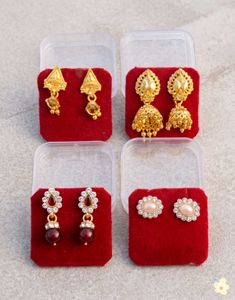 Elegant Gold Tone Earring Set