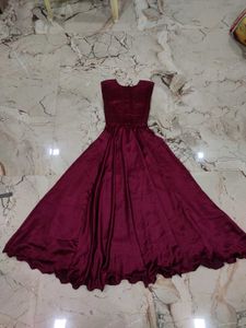 Elegant Burgundy Gown