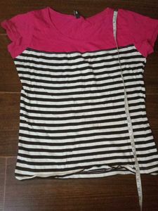 Striped &amp; Pink Tee