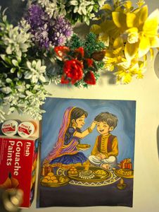 Handmade Raksha Bandhan/Bhai Dooj  Painting