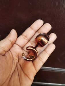Chunky Hoop Earrings - Bronze Tone