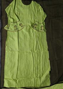 Stylish Peach and green  Kurtas