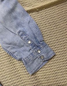 Light Wash Denim Western Shirt