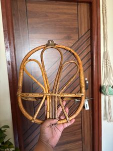 Rattan/Cane Wall Shelf with Plants