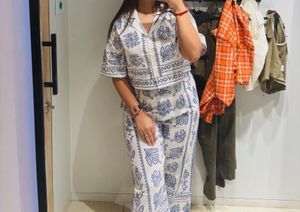 Printed Two-Piece Lounge Set
