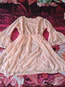 Peach Embellished Sarara suit set