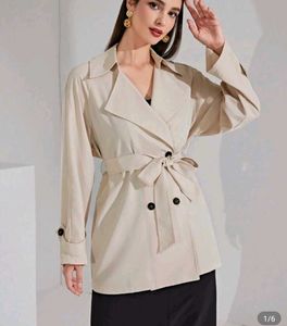 shein Beige Trench Coat - Stylish Outerwear