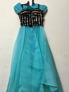 Teal Sequin Party Dress