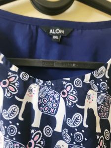 Stylish Blue Kurta with Unique Print
