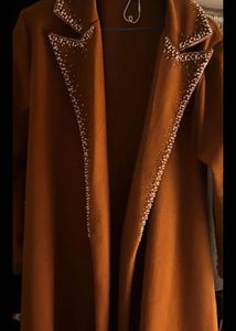 Embellished Collar Longline Jacket