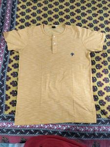 Men's Yellow Henley T-Shirt 💛👕