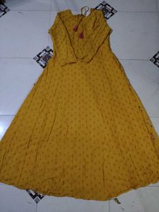 Beautiful Yellow Printed Kurta