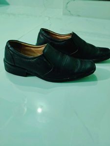 Classic Black Leather Loafers