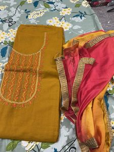 Embroidered Kurta Set with Dupatta