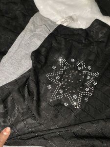 Cute Black &amp; Grey Top (size-M)