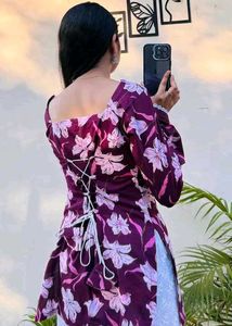 Beautiful Floral Print Kurta-M