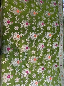 Stunning Green Silk Saree