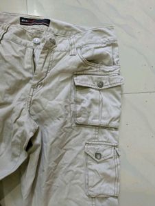 Women's Beige Cargo Pants