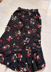 Black Floral Maxi Skirt