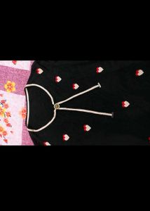 Heart Print Black Sweater