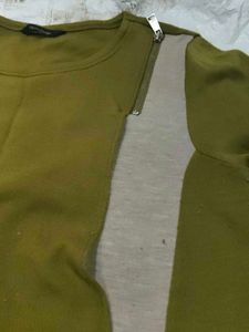Stylish Olive Green Tunic Top