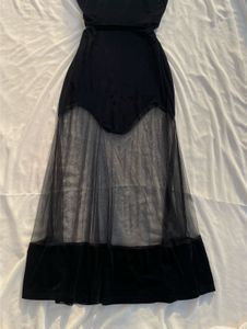 Elegant Black Strapless Maxi Dress
