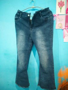 Stylish Flared Blue Jeans
