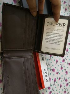 ORIGINAL Guess Brown RFID Blocking Wallet