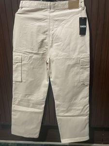 SHEIN Beige Cargo Pants.read description