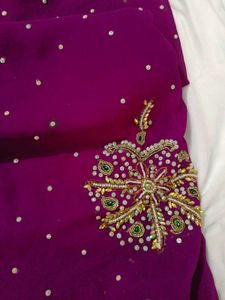 embellished heavy saree