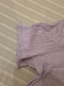 Zudio Lavender Lace Trim Top