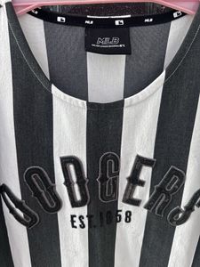 MLB Dodgers Striped Tunic Top