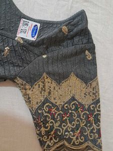 Embellished Grey Blouse