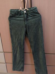 H&amp;M Green Loose Fit Jeans - Size 10