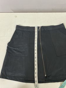 Black Faux Leather Mini Skirt