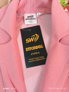 Chic Pink Double-Breasted Blazer