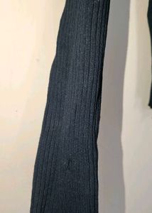 Black Zip-Up Knit Jacket