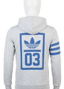 Adidas Grey Zip-Up Hoodie