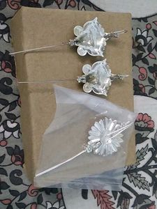 2  pairs of Oxidized Silver Ethnic  earings (bugdi