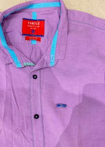 Purple Long Sleeve Button-Down Shirt