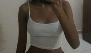 Ribbed Spaghetti Strap Tank Top