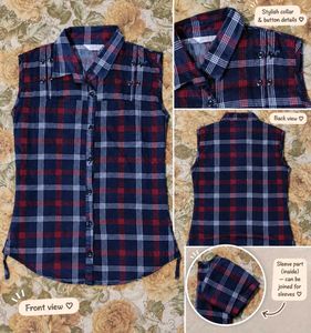 Sleeveless shirt (attachable short sleeves)