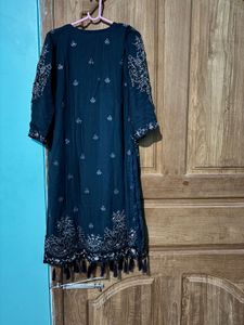 Elegant Navy Blue Kurta Set