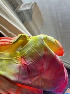 Vibrant Tie-Dye T-Shirt with Knot Detail