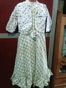 Charming Polka Dot & Checked Kurta Set