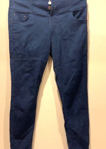 High Waisted Blue Denim Jeans