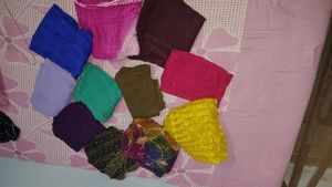 multi colour net duptta cotton combo 9