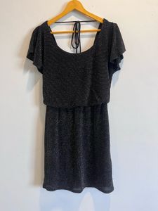 Forever New-Sparkly Black Mini Dress (S)