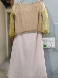 Sparkling Embellished Sheer Sleeve Dress