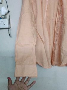 Men's Peach Long Sleeve Casual Shirt